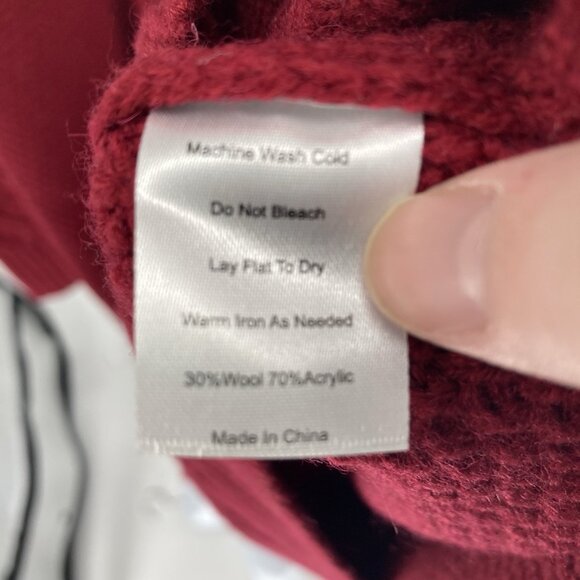 Kiel James Patrick Womens Red Sweater Dress Sz XL Cable Knit Pullover Wool Blend - Picture 11 of 16